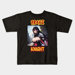 Brave Knight Anime Girl Kids T-Shirt